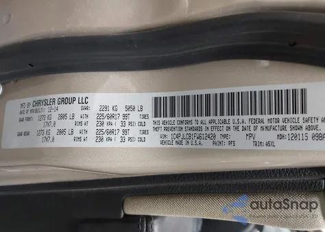 2015 Jeep Cherokee Latitude from USA, damaged, VIN 1C4PJLCB1FW612420